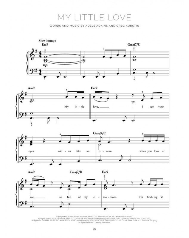 Adele 30 - Partitions pour Piano Facile
