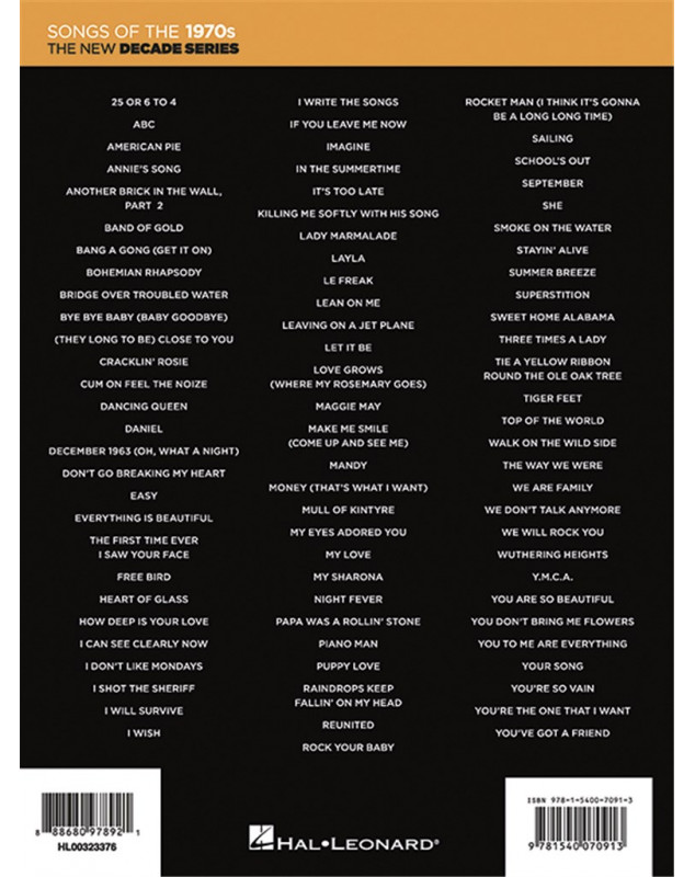 Songs of the 70's (PVG)