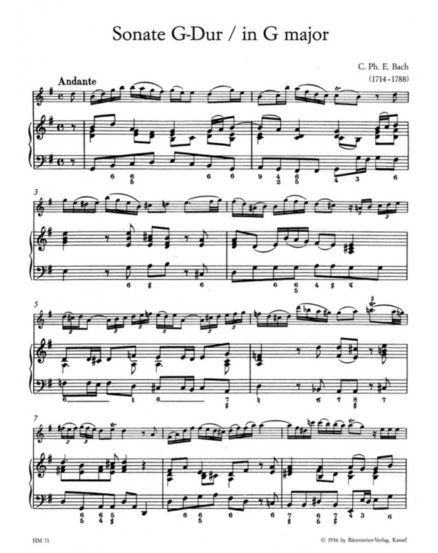 C.P.E. Bach : Sonates Vol. 1 (sol majeur et mi mineur)