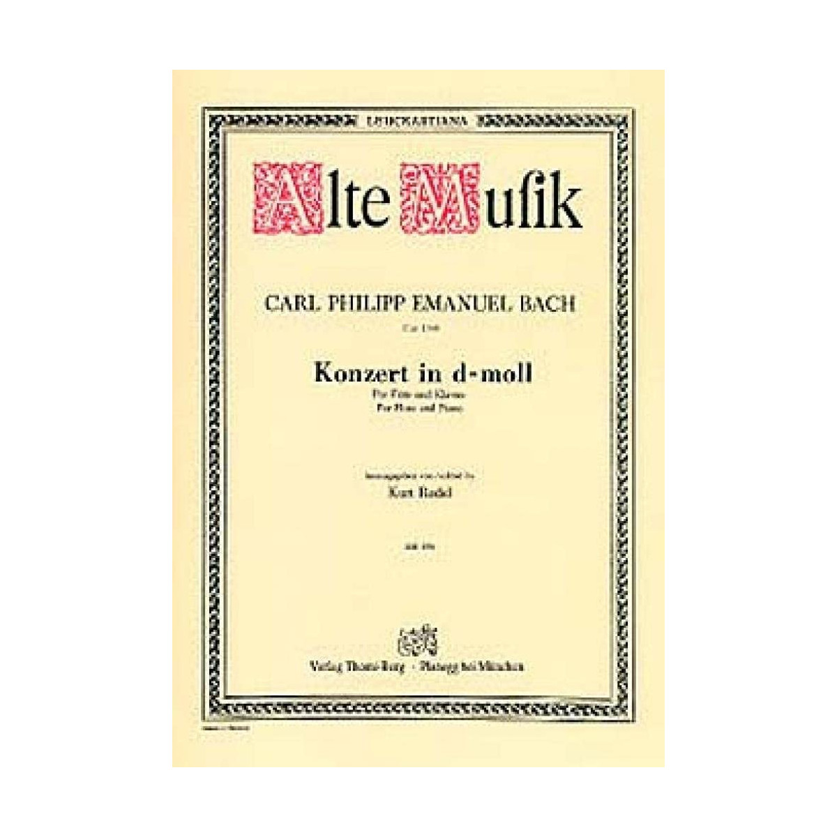 C.P.E. Bach - Concerto en ré mineur Wotq 22