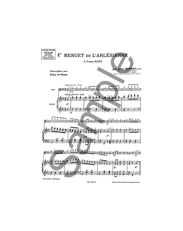 Georges Bizet : 1er Menuet de l'Arlésienne