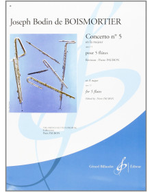 Boismortier : Concerto op. 15 n° 5 en la majeur - 5 Flûtes