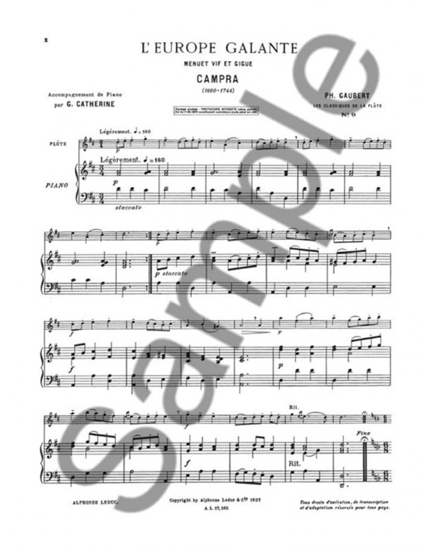 André Campra : L'Europe Galante - Menuet vif et Gigue