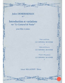 J. Demerssemann : Introduction Et Variations Sur Le Carnaval De Venise Op.7