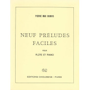 Pierre-Max Dubois : Neuf (9) Préludes Faciles Pour Flûte Traversière et Piano
