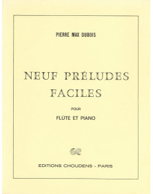 Pierre-Max Dubois : Neuf (9) Préludes Faciles Pour Flûte Traversière et Piano