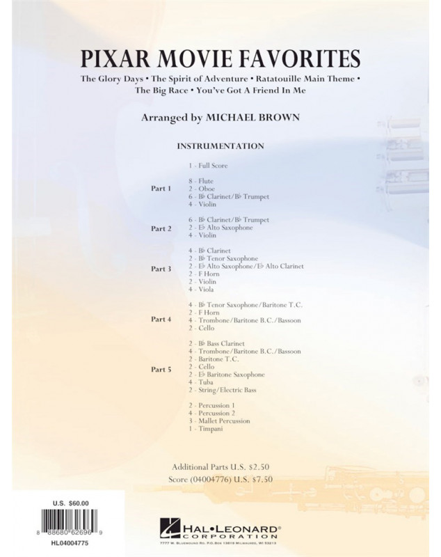 Michael Brown : Pixar Movie Favorites Flex-Band - Grade 2-3 Ensemble Flexible (5 part)