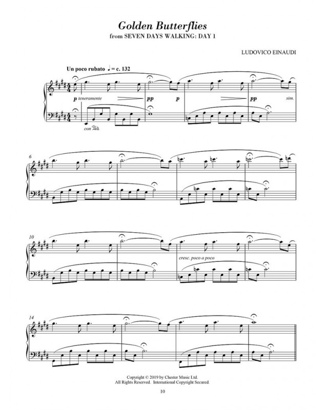 Cinema - Partition pour Piano - Ludovico Einaudi - Chester Music
