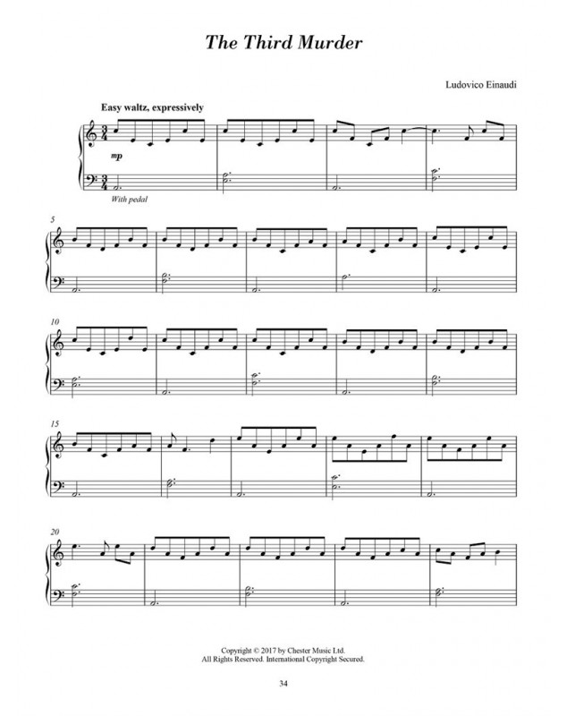 Cinema - Partition pour Piano - Ludovico Einaudi - Chester Music