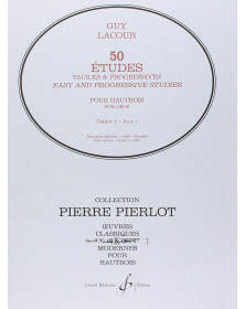Guy Lacour : 50 Etudes Faciles et Progressives - Volume 1 pour Hautbois