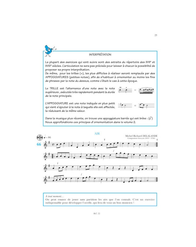 Jean-Louis Margo : La Flûte à Bec à l'école de musique Vol.1 + CD