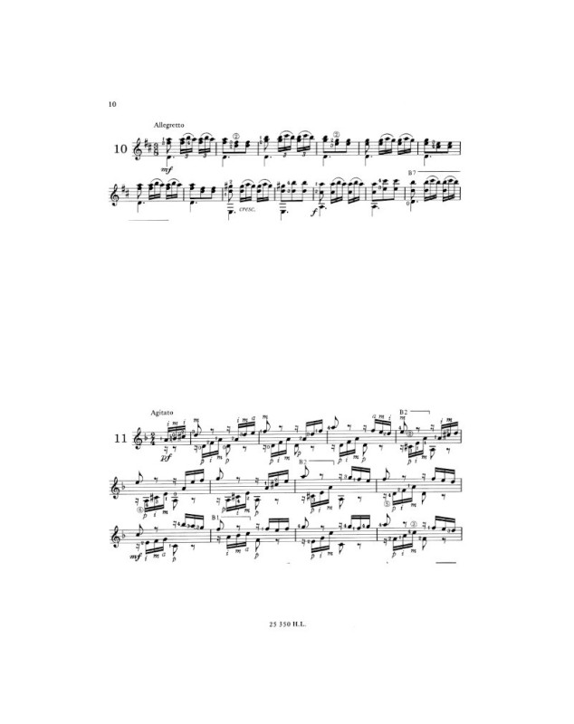 25 Etudes Op.60 pour Guitare - Matteo Carcassi - Henry Lemoine
