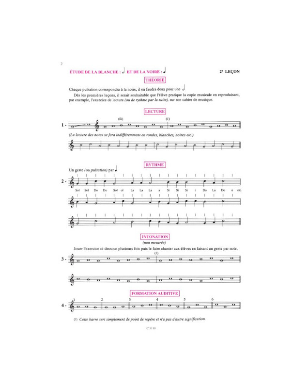 Le Guide de formation musicale Vol.1 - débutant 1 - Editions Combre