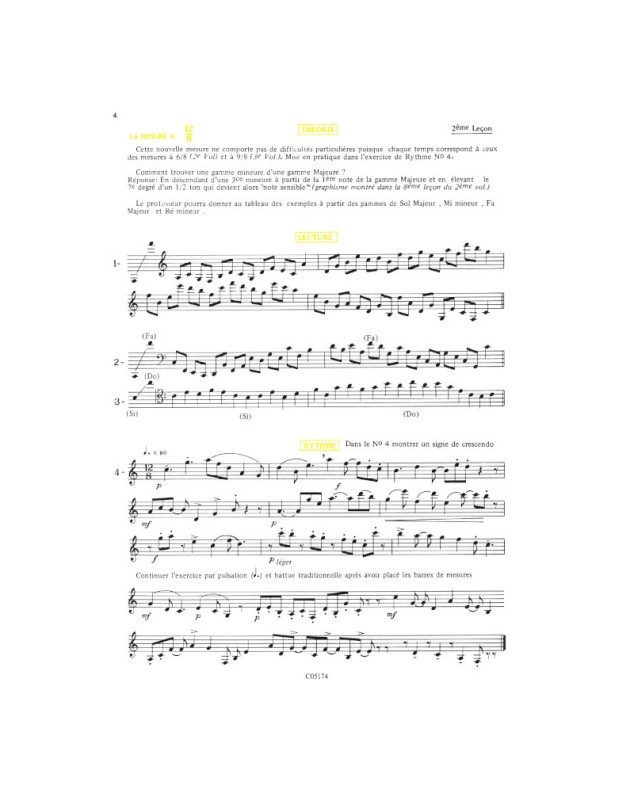Le Guide de formation musicale Vol.4 - Préparatoire 2 - Combre