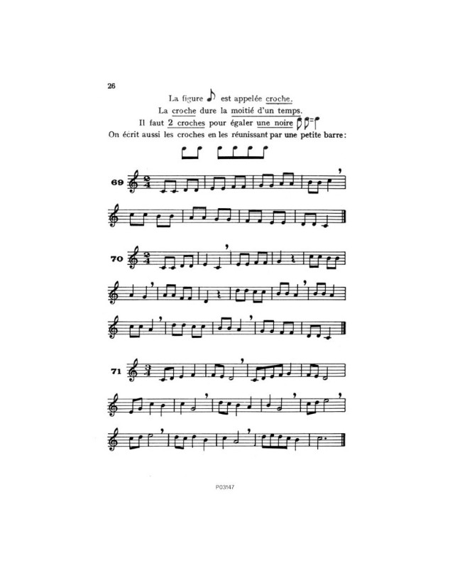 Solfège des débutants - clé de sol Vol.1 - Henri Classens - Combre