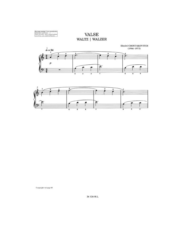 De Bach à nos Jours Vol. 1 - Editions Henry Lemoine