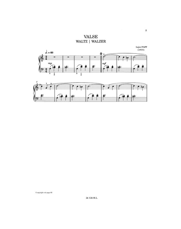 De Bach à nos Jours Vol. 1 - Editions Henry Lemoine