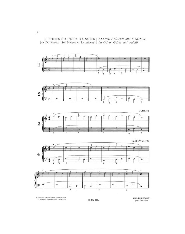 101 Premières Études - Hervé Pouillard - Editions Henry Lemoine