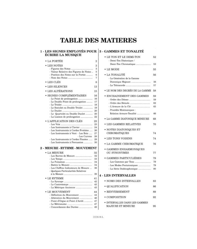 Théorie de la Musique - Danhauser - Editions Henry Lemoine