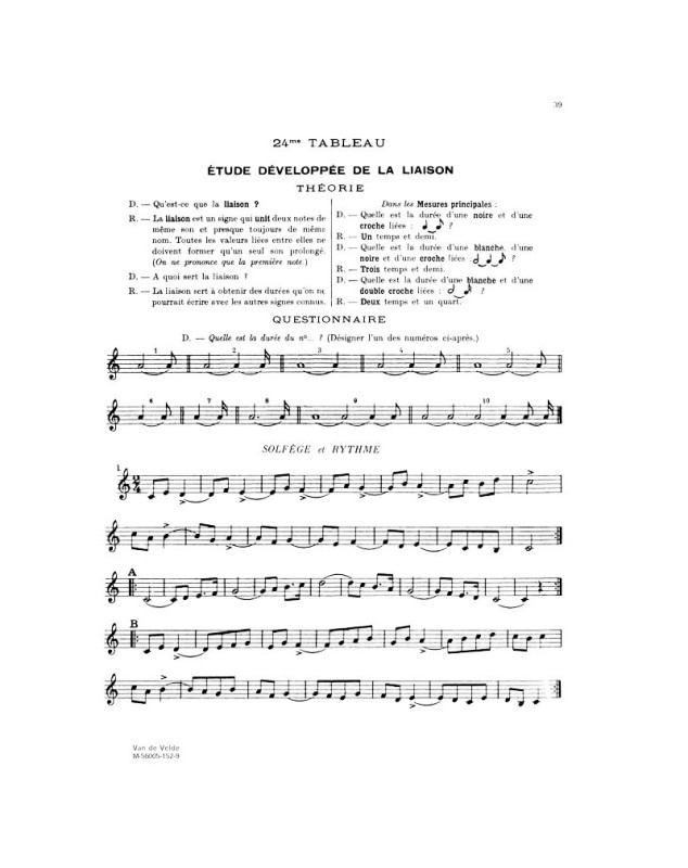 Solfège Populaire - Clé De Sol - Ernest Van de Velde