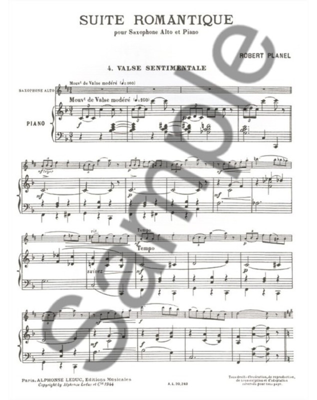 Robert Planel : Suite Romantique - N°4 Valse Sentimentale