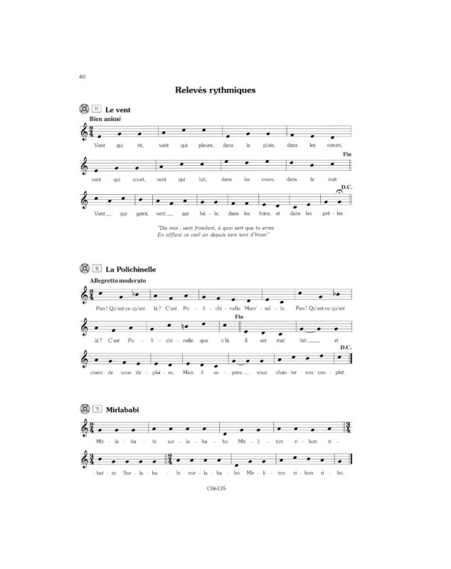 Laurence Jegoux-Krug : Le Rythme au fil des chansons Volume 1