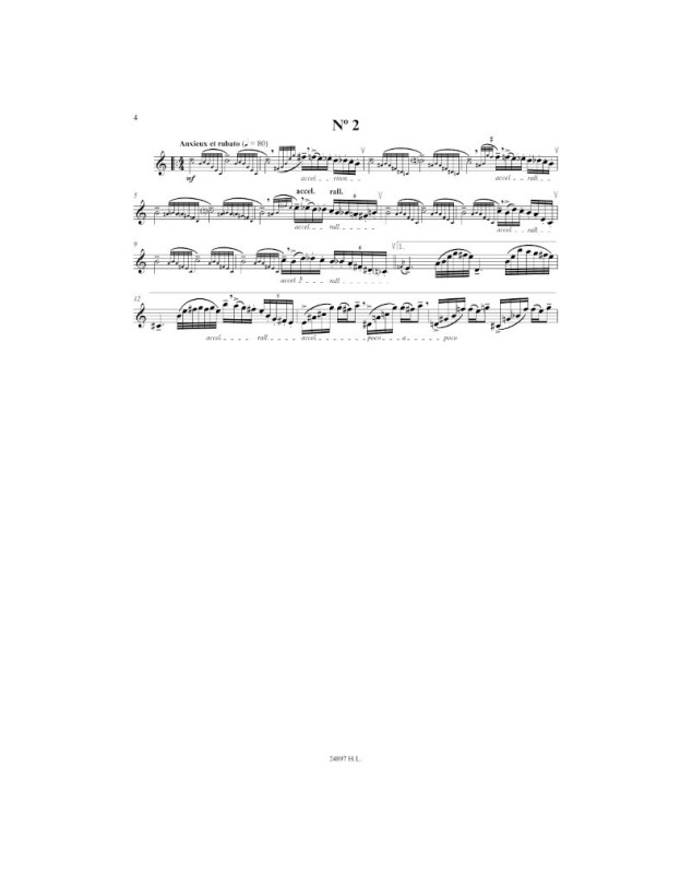 6 Tango Etudes - Astor Piazzolla - Flute et Piano - Henry Lemoine