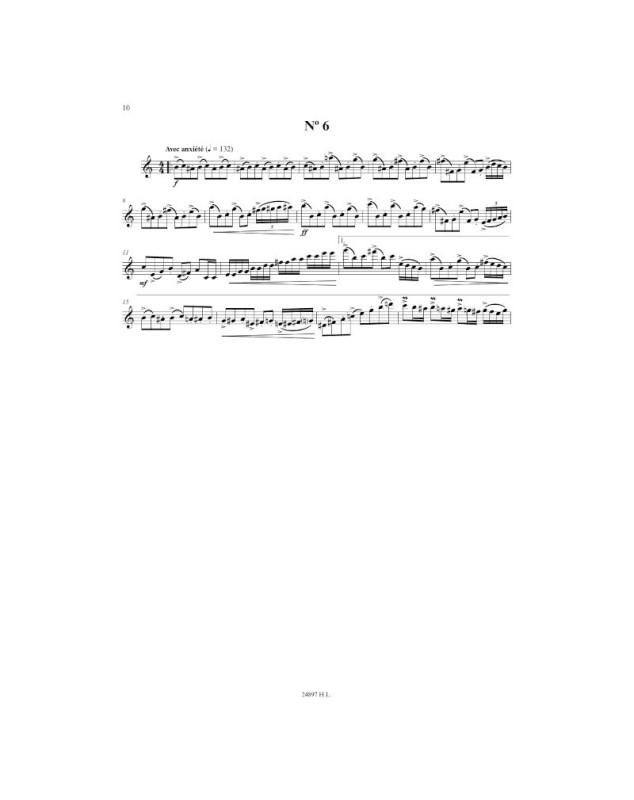 6 Tango Etudes - Astor Piazzolla - Flute et Piano - Henry Lemoine