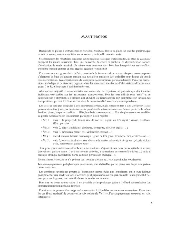 Tessitures