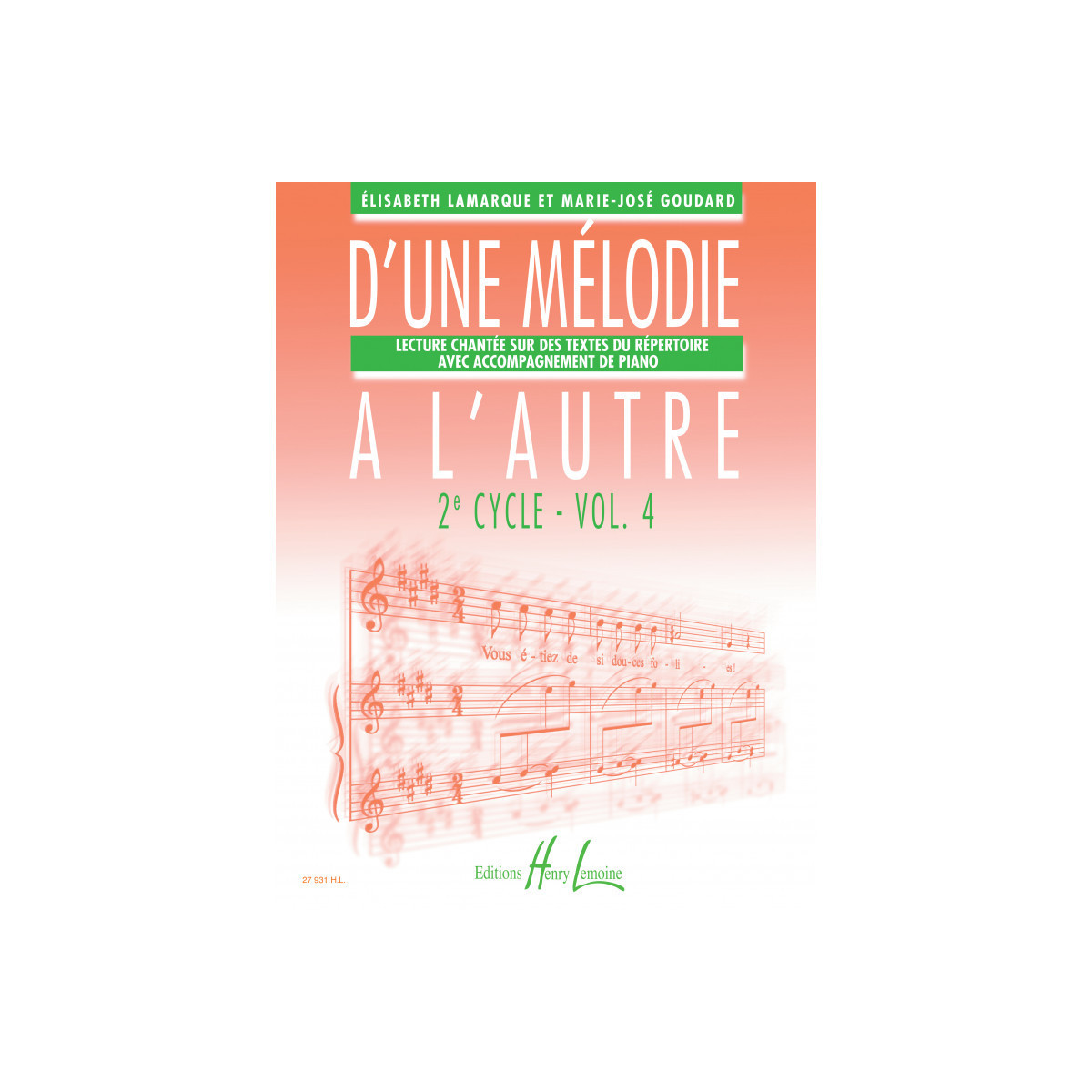 D'une mélodie à l'autre Vol.4 - 2ème cycle