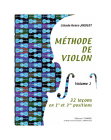 Méthode de violon Volume 2 - Claude-Henry Joubert - Editions Combre