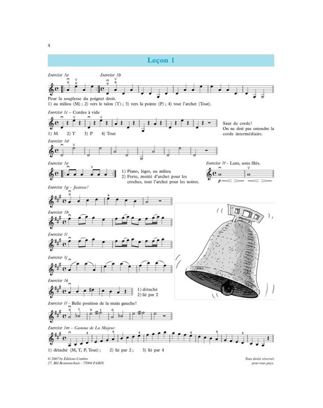 Méthode de violon Volume 2 - Claude-Henry Joubert - Editions Combre