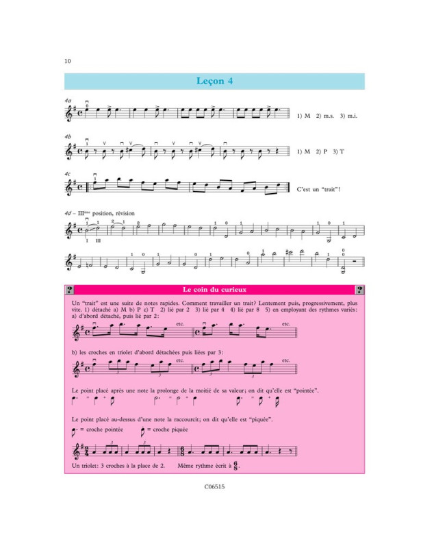 Méthode de violon Volume 2 - Claude-Henry Joubert - Editions Combre