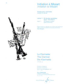 Guy Dangain :  Initiation A Mozart Volume 1 pour Clarinette - Gérard Billaudot