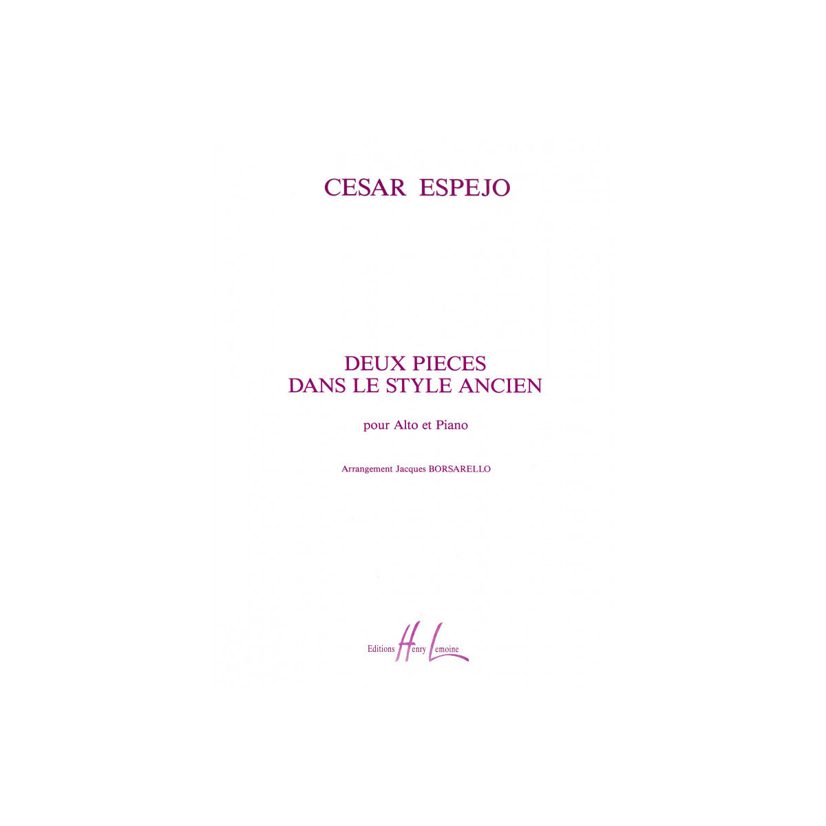 César Espejo : Deux pièces dans le style ancien