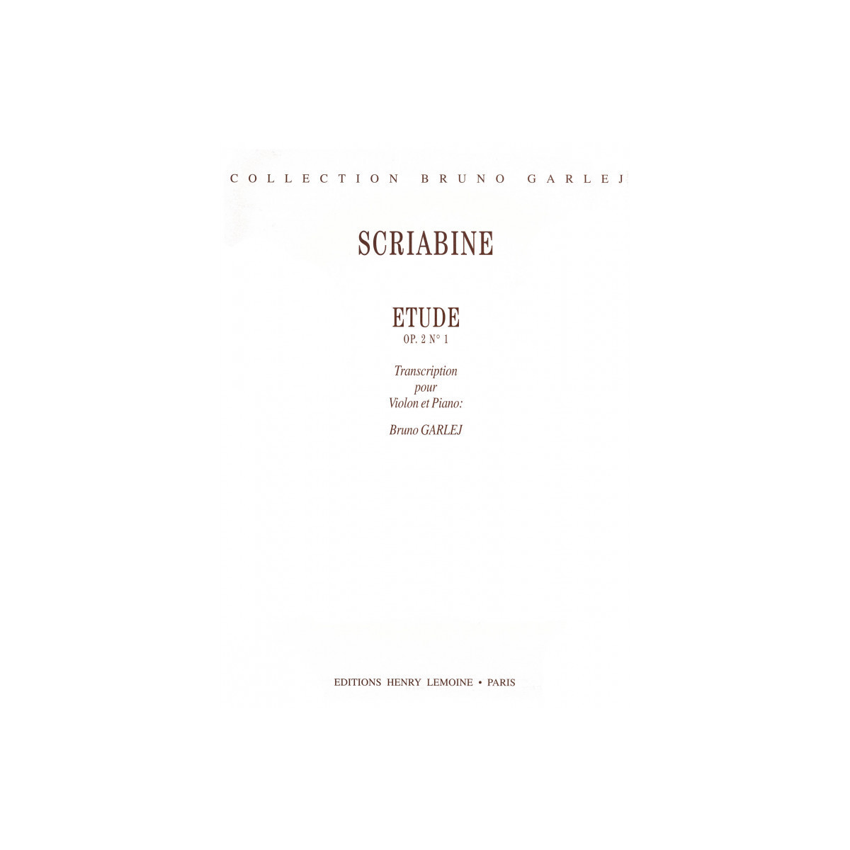 Alexandre Scriabine : Etude Op.2 n°1