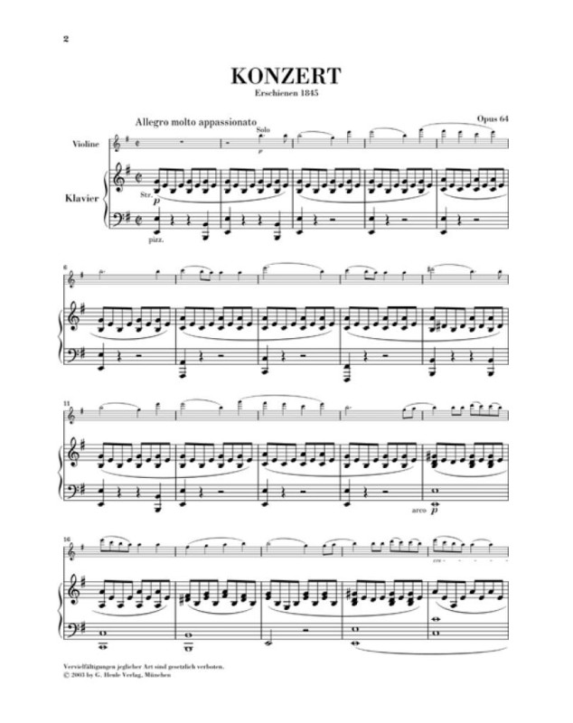 Felix Mendelssohn Bartholdy : Concerto pour Violon en mi mineur Op.64