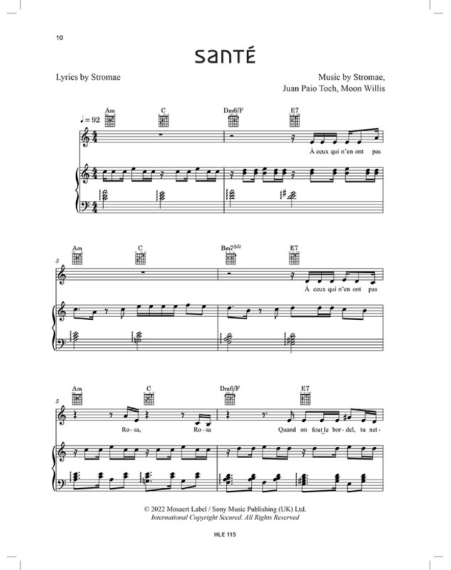 Stromae : Multitude (Partitions Pour Piano Voix et Guitare)
