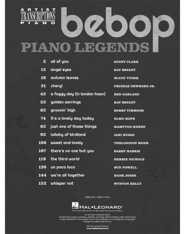 Bebop Piano Legends