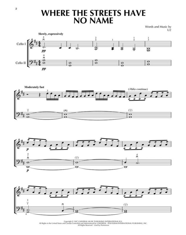 2Cellos - Partitions pour 2 Violoncelles