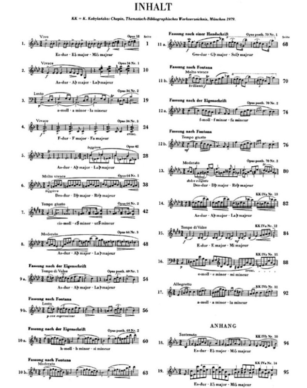 Frédéric Chopin : Valses - Henle Verlag Urtext