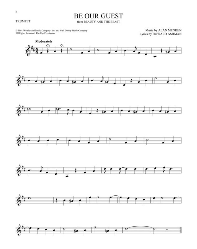 101 Disney Songs for Trumpet   Trompette Recueil 101 Songs TV, Film, Comédie musicale   9781540002372 888680707194 HL00244109