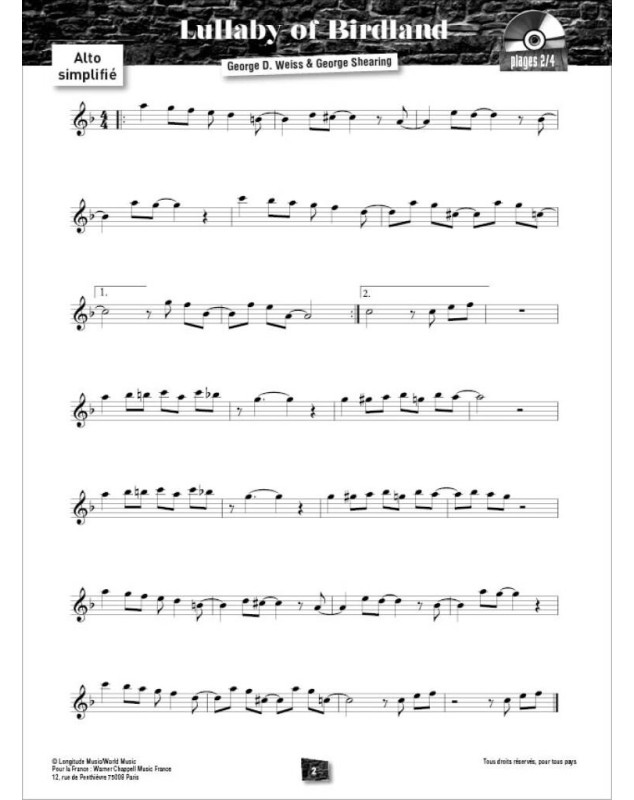 Les Tubes Du Jazz Vol. 2 Saxophone