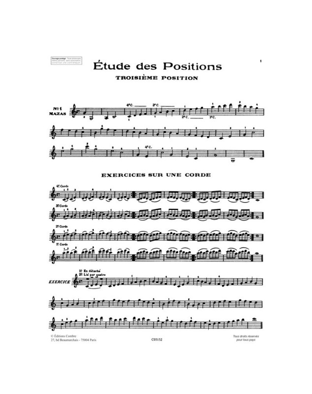 Méthode Pratique de Violon d'après Mazas Vol. 2 - E. Thibaux - Combre