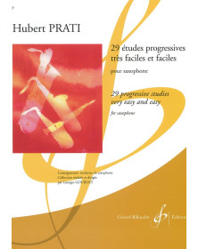 Hubert Prati : 29 Etudes Progressives Très Faciles Et Faciles Etudes