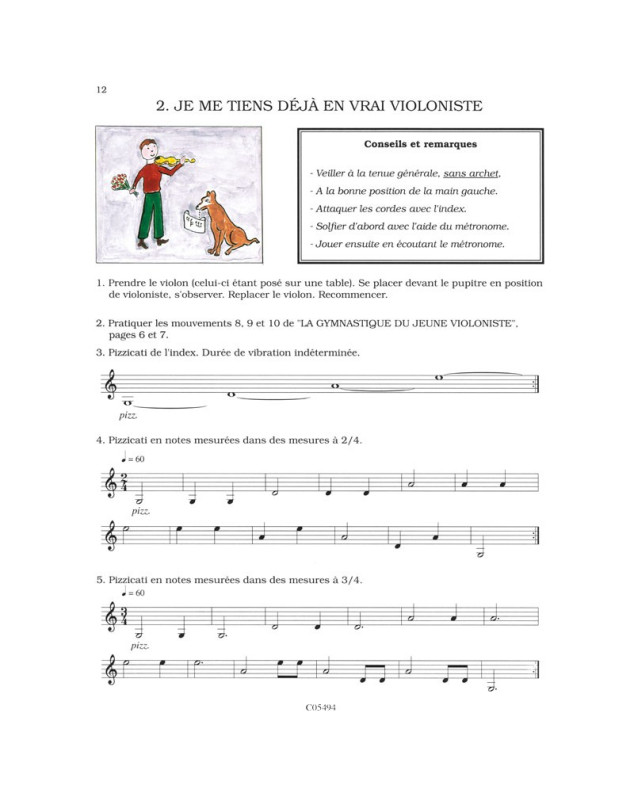 Le violoniste - méthode illustrée débutants - Francis-Paul Demillac