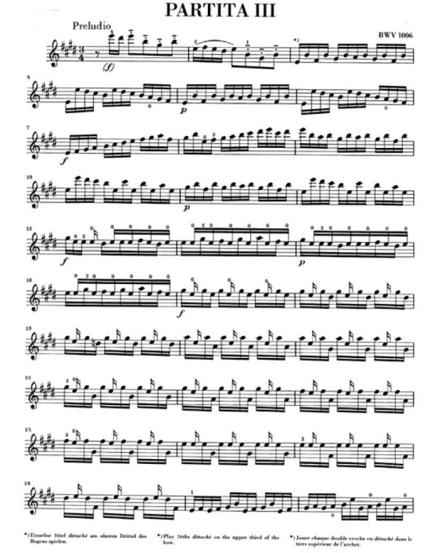 Six Sonates et Partitas BWV 1001-1006 pour Violon solo