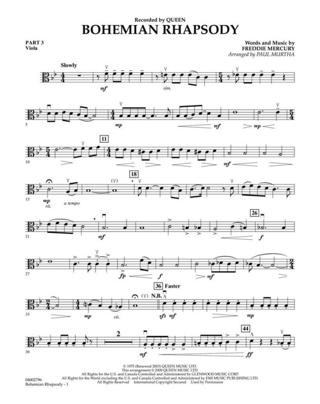 Freddie Mercury - Quenn - Paul Murtha : Bohemian Rhapsody - Flex-Band