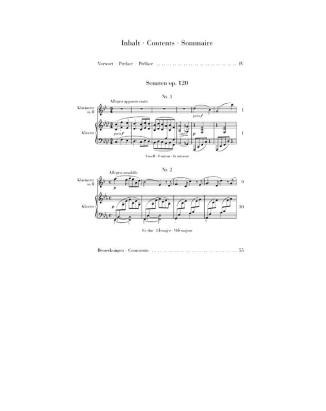 Johannes Brahms : Sonaten Op. 120