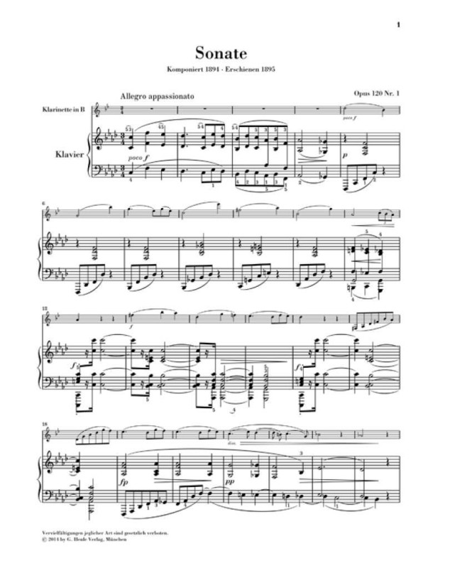 Johannes Brahms : Sonaten Op. 120